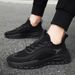 Euro Step Summer 2025 New Breathable Odor-resistant Sports Casual Thin Mesh Men's Work Black Trendy Shoes_vogvips.com