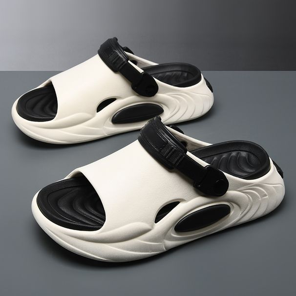 Men's Outdoor In Summer, EVA Slip Anti Odor Straight Drag, Thick Sole For Increased Breathability And A Sense Of_vogvips.com