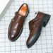 Euro Step Formal Business New Brogue Casual Leather Shoes Height Increasing Tassel Slip-On Loafers Men_vogvips.com