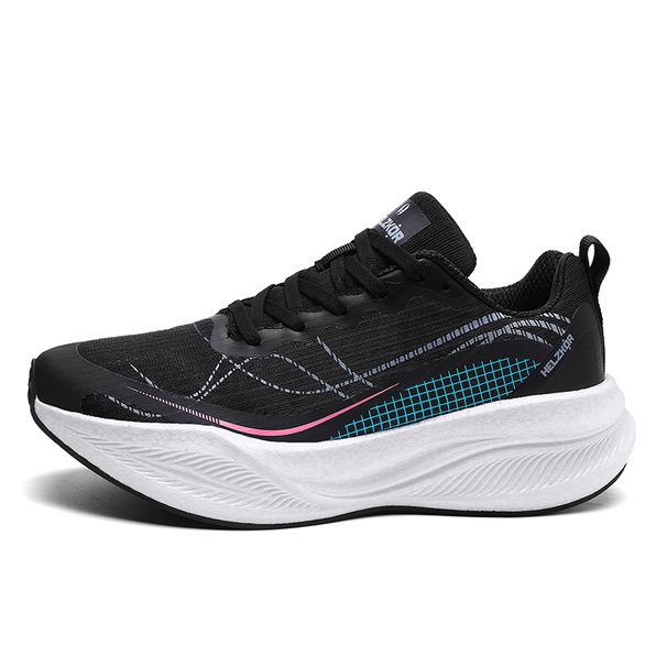 2025 New Bright Short Distance Jogging Shoes Full Palm Carbon Plate Super Light High Spring Popcorn Sole Sneakers_vogvips.com