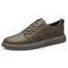 Men's Round Head Casual Board Shoes Two-layer Cowhide Comfortable And Breathable Work Men's Shoes_vogvips.com