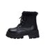 Women's Winter Lace-Up Fleece Lined Martin Boots British Style plus Size Platform Cotton Shoes Warm Cross Border Oxfords_vogvips.com