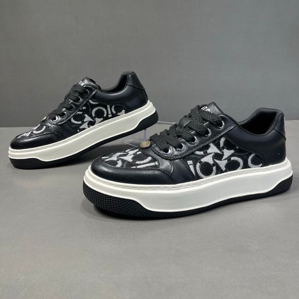 Men’s Shoes Luxury White Shoes Thick Soled Sports Casual Shoes Goods Sneakers_vogvips.com