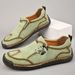 Casual Italian Men's Handmade Board Shoes, Genuine Leather Soft Sole, Plus Size Bean Shoes , Sole,_vogvips.com