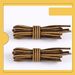 Shoe Accessories 3MM fine two color woven yellow boots Martin boots kick resistant yellow brown round shoelace rope a pair_vogvips.com
