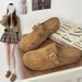 Women's Shoes Ins Trend Casual All Match Half Support One Foot Slippers_vogvips.com