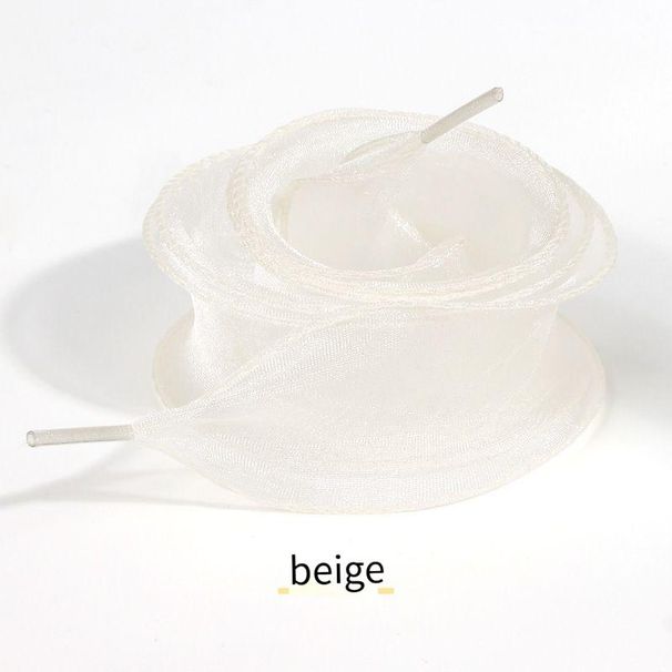 3.5CM Wide Chiffon Shoelaces – Elegant & DIY-Friendly For Sneakers & Casual Shoes (10 Colors, 80-160cm)_vogvips.com