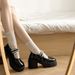 French-style Pearl Bow Thick-soled Chunky Heel Leather Women, 2025 New Spring-summer Mary Jane Shoes For Petite Women_vogvips.com