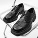 ShoeVault Design Square Toe 2025 New Men's Leather Casual Business British Style Height-Increasing Derby Shoes Irregular Stitching_vogvips.com