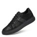 Men's Round Head Two-layer Cowhide Retro Men's Shallow Mouth Front Strap-up Flat Heel Board Shoes Men's Sports Shoes_vogvips.com