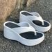 Eva Chunky Platform Thong Flip Flops Women 2026 Summer Clip Toe Wedges Heels Sandals Woman Outdoor Non Slip Beach_vogvips.com