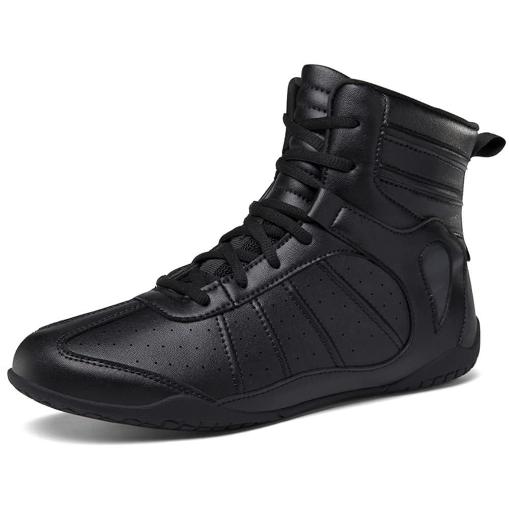 Mens Womens Boxing Boots, Fashion Boxers Sneakers Breathable Leather Sparring Wrestling Fitness Shoes_vogvips.com