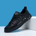 Men's Genuine Leather Crocodile Pattern White Sneakers Breathable Round Toe Fashion Trendy Sports Casual Shoes_vogvips.com