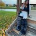 New High-top Boots, Knee-length Snow Boots,Long Furry Womens Boots Warm, Faux Fox Fur Boots, Faux Raccoon Fur Boots, Y2K Style._vogvips.com