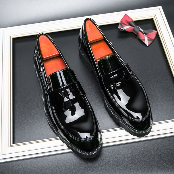 New Fashion Men's Brown Business Casual Loafer Shoes Daily Office Black Buckle Monk Men's Shoes One Foot Cover Banquet Dress Wedding Leather Shoes_vogvips.com