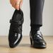 New Men's Shoes With A Casual And High-end Feel,Hollowed Out And Breathable Lightweight Block Leather Shoes,Comfortable Toe Cover,Mid Heel,All Seasons_vogvips.com