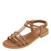 870-24 Roman Sandals 2026 Summer New Bohemian Retro Hollow Flat Comfortable Travel Beach Shoes_vogvips.com