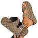 Women's Shoes Large Size Thick Soled Slippers For Women To Wear Outside Khaki Rose Double Breasted Women's Slippers Slipper_vogvips.com