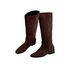 Slip-On Long Women, Autumn And Winter New Style, Over-the-Knee, Round Toe, Flat Sole, Suede High Boots For Women_vogvips.com