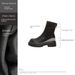 Women's Shoes Chunky Heel Ankle Boots With Stretchable Wrinkled Design, Back Zipper, And Comfortable Inner Lining For Winter, Spring, And Fall_vogvips.com