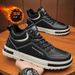 Men's Winter High-Top Sneakers, Fleece-Lined And Thickened Cotton Shoes, Versatile And Trendy Men's Sports Casual Shoes_vogvips.com