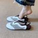French Retro Design Woven Hollow-out Holiday-style Wedge Heel Slip-on Fashion Versatile Comfortable Open-toe Sandals_vogvips.com