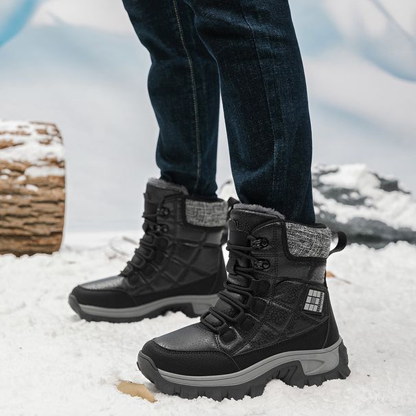 Snow Boots For Men And Women, Thick Cotton Shoes With Added Fleece, Outdoor Shoes, Anti Slip And Warm Boots, Tactical Shoes_vogvips.com