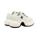 Smfk Ripple High Heels Sports Black And White Contrast Thick Bottom Casual Women's Shoes 25 Year Spring New Leather Dad_vogvips.com