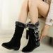 2025 Winter Korean Style New Snow Women's With Fleece Lining Thickened Mid-Calf Boots Non-Slip Flat Bottom Northeast_vogvips.com