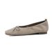 Cameido Women's Casual Shoes - Beige Leather Square Toe 1CM Height 0.5" Sole With Non-Slip Drip Coating_vogvips.com