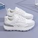 Women's Dad Sneakers 2025 Summer New Breathable Mesh Korean Style Versatile Thick-Soled Casual Running Sports Shoes_vogvips.com