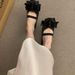 2026 Exquisite Women's Flats: Elegant, High-Quality, Comfortable Red Wedding Shoes, Suede Shallow Mary Jane Shoes_vogvips.com