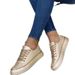Large 23 Thick Sole Chain Sports Style Low Top For Women's Leather Front Lace Up Casual Single Shoe_vogvips.com