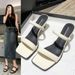 Open-toe Square-heeled High-heel For Women, 2026 Summer New Women's Shoes, European And American Style Thin-heeled_vogvips.com