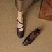 French Retro Mary Jane For Women Spring And Autumn Soft Sole Granny Comfortable Versatile Flat Shoes_vogvips.com