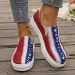 Independence Day Sneakers Autumn Winter Elastic Women Flat Star Stripe Shoes Ss Size_vogvips.com