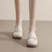 Platform Loafers For Women With One Foot, Black Retro Small Leather Shoes, Thick Heel And Soft Sole Single Shoes For Women_vogvips.com