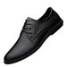 Men's Embossed Plaid Casual Dress Leather Shoes Low-top Shoes Soft Sole Round Head Casual Men's Shoes_vogvips.com