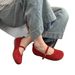 French Suede Round Toe Mary Jane Spring New Fairy Style Shallow Mouth Ballet Flats Women Flat Shoes_vogvips.com