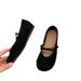 Round-toe Retro Soft-soled For Women, 2025 Spring Forest-style Flat Mary Jane Shoes, Ballet Granny Shoes_vogvips.com