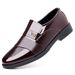 New Shiny Formal Business Casual Work Men's Shoes, Fashionable Versatile Leather And Soft Soled Shoes_vogvips.com