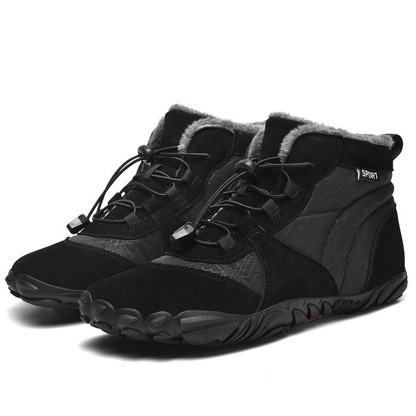 2025 Men's Outdoor High-top Snow Boots, ,Height-increasing Cotton Shoes, Men's And Women's Warm Sports Hiking Shoes_vogvips.com