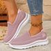 Breathable Womens Slip On Sneakers Soft Sole Comfortable Lightweight Casual Shoes For Everyday Walking Low Top_vogvips.com