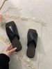 Advanced Color Scheme, High-Quality Leather, Indoor And Outdoor Comfortable Slippers, Pants, Skirts, Versatile Women's Slippers_vogvips.com