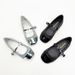 Girls' Flats Round Toe Shallow Mouth Girls Flat Shoes Sweet New Sequined Rhinestone Silver Girls Mary Jane Shoes_vogvips.com