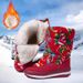 2025 Winter Snow Boots, ,Thickened Mid-calf Waterproof And Anti-slip Fleece Cotton Shoes, High-top Warm Long Boots_vogvips.com