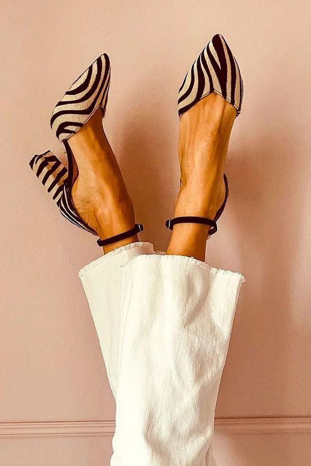 Women's High Heel Sandals Zebra Print Open Toe Chunky Heel Fashion Shoes For Spring & Summer"_vogvips.com