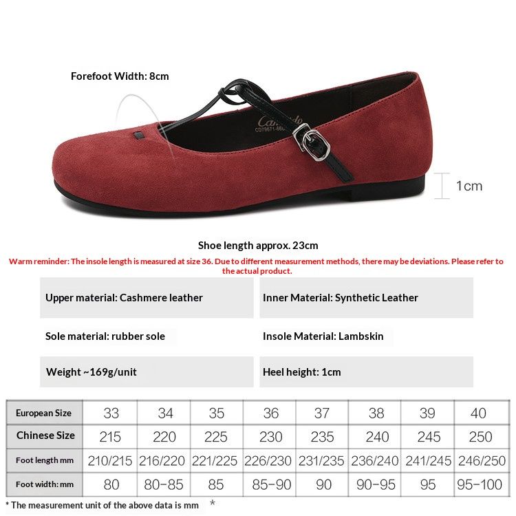 Cameido Women's Spring Retro T - Strap Mary Jane Flat Shoes_vogvips.com