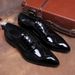 Trendy Men's Patent European Version Pointed Pure Leather Single For Daily Work Wear Comfortable Wedding Shoes_vogvips.com