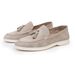 Men's Shoes Loafers With Tassels, Genuine Leather, Soft Sole, Slip On Design, Extra Soft Cowhide Suede._vogvips.com